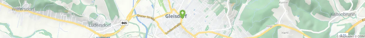 Kartendarstellung des Standorts für Stadtapotheke Gleisdorf in 8200 Gleisdorf